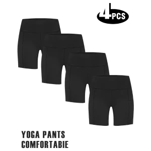 4 Packs Spandex Shorts for Women